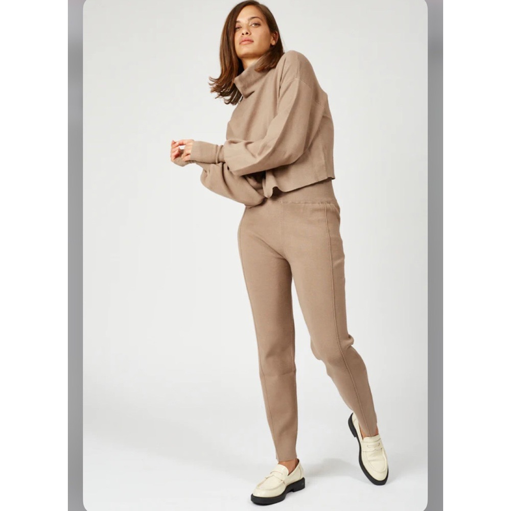 Silk and Salt Luxe Lounge Sweater Set - Taupe NWT